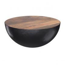 Rendez Vous Deco Table basse ronde Tajy D70 cm  Noir