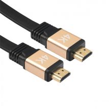 Shot Cable HDMI Plat 4K Male 5m pour PC LENOVO Gold 3D FULL HD Television Console PC TV Ecran 1080p (OR)