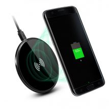 Shot Chargeur sans Fil pour CROSSCALL CORE-M5 Smartphone Induction QI Ultra Plat Bureau (NOIR)