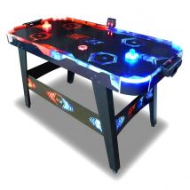 Various Table de Air Hockey à air Pulsé - 146 Cm FIRE & ICE LED- Jeux de Palet - Jeux Arcades Bar