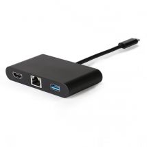 Wewoo Convertisseur de câble adaptateur de port de charge de type C à HDMI 4K USB 3.0 RJ45 PD  Multicolore