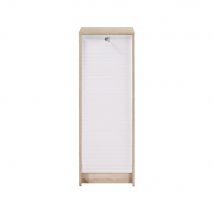 Simmob Classeur à Rideau Chêne Bicolore 104 cm - Coloris: Blanc