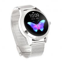 Wewoo Montre connectée KW10 1,04 pouce TFT écran couleur Smart Watch IP68 étancheBracelet en métalrappel d'appel / surveillance de la fréquence cardiaque / rappel sédentaire / du sommeil / prédire le cycle menstruel intelligemment Argent