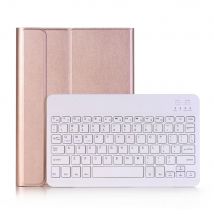 Wewoo A102 Pour iPad 10,2 pouces ultra-mince étui en cuir Bluetooth amovible avec fonction de support or rose