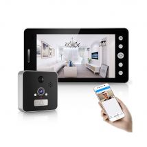 Wewoo Interphone vidéo 1080P Visiophone sans fil Portier moniteur 5 pouces version Android Caméra de surveillance à distance par smartphone  Multicolore