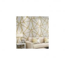 Wewoo Sticker mural Motif géométrique minimaliste moderne Papier peint non tissé Chambre à coucher Salon Doré Plastique Or