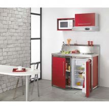Moderna Kitchenette METALLINE Haut Red