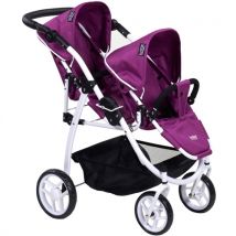 Britax Duo Twin Dolls Buggy - Cool Berry