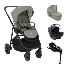 Joie Versatrax On The Go Travel System With Rotating Car Seat Bundle, Laurel