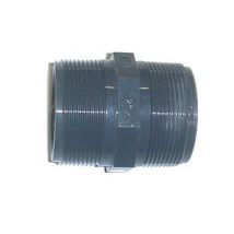 Mamelon double fileté PVC pression Droite / Gauche - Mâle à visser / Mâle à visser. - Filetage 20/27