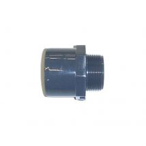 Embout PVC pression fileté A - Femelle à coller / Mâle à visser. - Diamètre 75 - Filetage 50/60