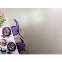 Carrelage de sol effet résine série VERTIGE - 45 x 45 VERTIGE Blanc