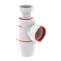 Siphon évier NEO Ø 40 - Débit 57,5 l/min - Diamètre sortie 40 mm - Blanc et rouge
