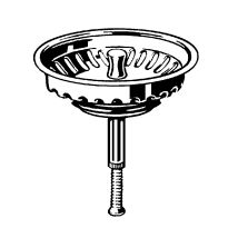 Grille pour vidage automatique pour évier - Chromé