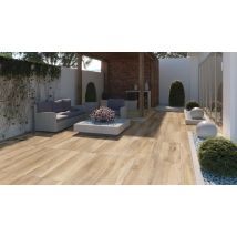 Dalle extérieure CARESO - 40X120 CARWOOD BOIS CLAIR RECTIFIE EP20mm