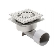 Siphon de sol 20X20 BLUCHER type 782 pour receveur a carreler ou résine - BLUCHER 20X20 SIPHON GRILLE LIBRE + PANIER PVC
