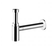 Siphon de lavabo droit recoupable en ABS vidage - Chromé