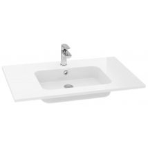 Plan-vasque - Savane - L 902 x P 540 x E 20 mm - Blanc brillant