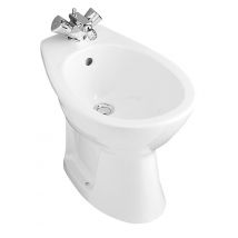 Bidet sur pied blanc VOLTA - Longueur : 565 mm - Largeur : 355 mm - Hauteur : 390 mm - Blanc