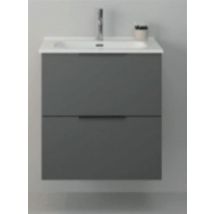 Meuble 2 tiroirs (80 cm) - Couleur : chêne décor doré