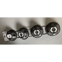 Lot de 4 pieds de receveur de douche réglable - Grappe de 4 pieds - Hauteur réglable de 52 à 93 mm