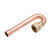 Crosse Gaz - Raccord coudé à 180° - Ecrou : 15x21 - CU Ø ext. : 14
