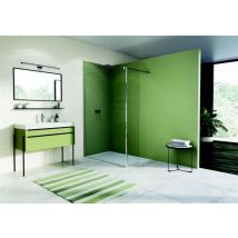 Paroi de douche WALK IN EASY avec volet pivitant 90 ° - En verre - Hauteur : 2000 mm - Largeur : 421 mm - Épaisseur : 6 mm