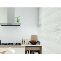 Carrelage d'intérieur - Série Blancos- Dunas - Dimensions : 25 x70 cm - Duna Blanco Brillo (blanc brillant)