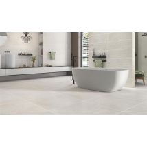 Carrelage d'intérieur - Faïence imitation béton- Série CLOUD - Dimensions: 24,7 x 44,7 cm - Grey