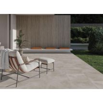 Carrelage extérieur antidérapant, aspect béton -Série MADOX - Dimensions: 60,5 x60,5 cm - Antracita - Antidérapant - Non rectifié