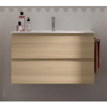 Meuble sous vasque avec plan en céramique - SPEED (1000x550x450 mm) - Coloris: blanc brillant