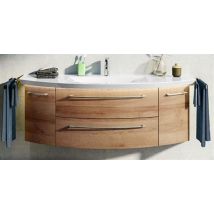 Meuble sous vasque ELOGE - Modèle : mélaminé bois chêne riviera - poignée N1