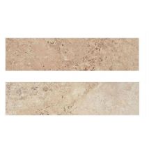 Carrelage plinthe droite effet pierre TIBER 7,2x 60 cm - Natural rectifié -Variation forte des nuances : V4