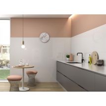 Faïence blanche TRIPOLI 33,3x100 cm - 33,3x100 cm - Mat SNOW