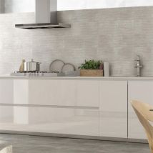 Faience effet béton DUOMO SELECT Décor Vague 20x60 cm - Beige - Finition mate