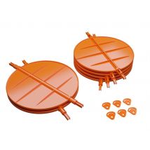 Lot de volets pour plénums universels prêts à poser - Lot pour 6S: 4xØ200mm + 2xØ250mm