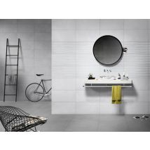 Carrelage d'intérieur- Faience effet béton série CARCONCRETE (20x60 cm) - Décor taupe mat non rectifié