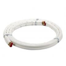 Tube liaison frigorifique cuivre double avec dudgeons - Ø 1/4x0,8 - 1/2x0,8 - Longueur: 5ML