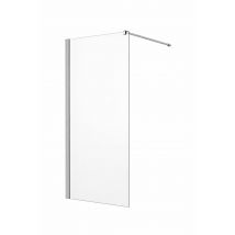 Paroi de douche pour douche à l’italienne (Walk-in) - Largeur / extensibilité : 137 à 138.5 cm - Hauteur : 200 cm - barre de renfort: 140 cm