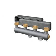 Bloc de répartition acier pour Regumat DN25, 2 Circuits Chauffage - Longueur: 498 mm - Largeur: 191 mm - Hauteur: 130 mm