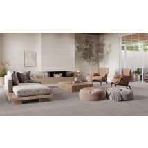 Carrelage d'intérieur sols et murs effet pierre CARGEMMA - Dimensions: 44.7 x 44.7 cm - Coloris: Grey mat