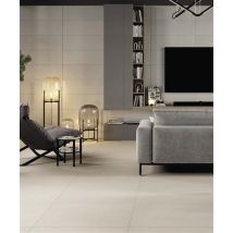 Carrelage de sol intérieur effet pierre série CARGEMMA (44.7x44.7cm) - Dimensions: 44.7 x 44.7 cm - Coloris: Grey mat