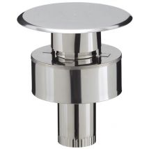 Terminal vertical inox - PGI pour poêles à Pellets - Diamètre 80/130