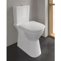 WC sur pied sans bride ViCare Combipack DirectFlush en céramique et Duroplast - Coloris : Blanc