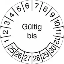 Prüfplakette »Gültig bis«