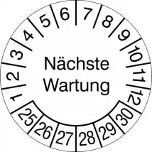 Prüfplakette »Nächste Wartung«