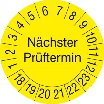 Prüfplakette »Nächster Prüftermin «