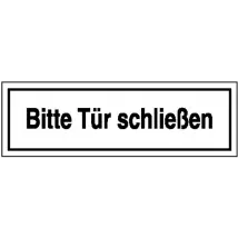 Hinweisschild »Bitte Tür schließen«