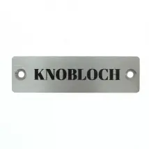 Namensschild für Knobloch Briefkasten mit Gravur aus Edelstahl zum Anschrauben