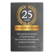 Schild aus Schiefer zum Jubiläum | 20 x 30 cm